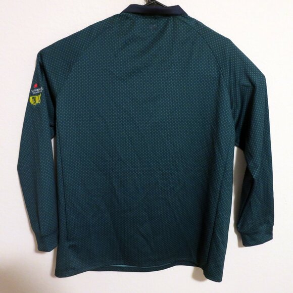 Mizzen Main Pullover Mens Large Long Sleeve 1/4 Zip Golf Green White Stars - Picture 6 of 7